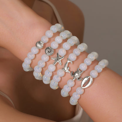 Cross-border new bohemian beaded bracelet beach vacation wind multi-layer stacked wooden beads coconut shell bracelet women