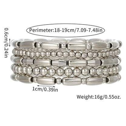 European and American cross-border explosion ccb beaded bracelet bohemian versatile stacked bracelet geometric bead bracelet female