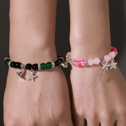 European and American cross-border hot-selling movies peripheral Wicked magic witch bracelet magnet love couple beaded bracelet