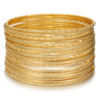 Cross-border hot-selling metal opening bracelet set fashionable mix and match hollow love wheat ear chain stacking bracelet bracelet bracelet