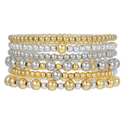 European and American cross-border jewelry niche design cross bracelet set sweet and cool beaded stacked shell pearl bracelet