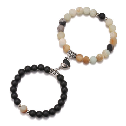 Amazon hot-selling couple bracelets, magnetic distance couple bracelets, love magnetic buckles, couple bracelets, a pair of jewelry