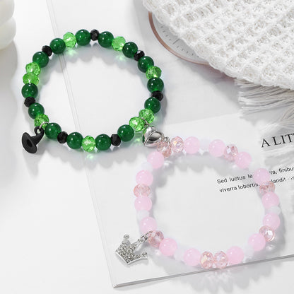 European and American cross-border hot-selling movies peripheral Wicked magic witch bracelet magnet love couple beaded bracelet