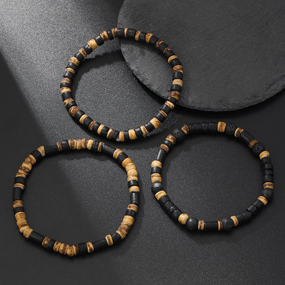 Retro European and American Diamond Bodhi Bracelet Men's Festival Gaosheng Wood Bead Buddha Bead Bracelet Mori Ethnic Style Bracelet Set