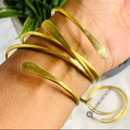 Popular European and American style, personalized fashion, stacked metal bracelet set, women's open bracelet, Amazon supply wholesale