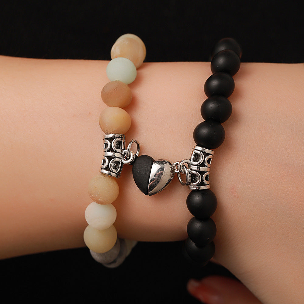 Amazon hot-selling couple bracelets, magnetic distance couple bracelets, love magnetic buckles, couple bracelets, a pair of jewelry