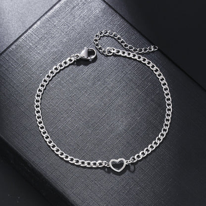 Fashion Cold Wind Stainless Steel Cuban NK Chain Double Layer Stacked Cross Bracelet Men's Hip Hop Street Bracelet Set