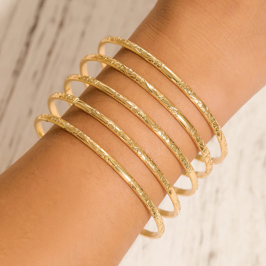 European and American cross-border retro simple pattern bracelet set Bohemian style stacked bracelet bracelet women's factory wholesale