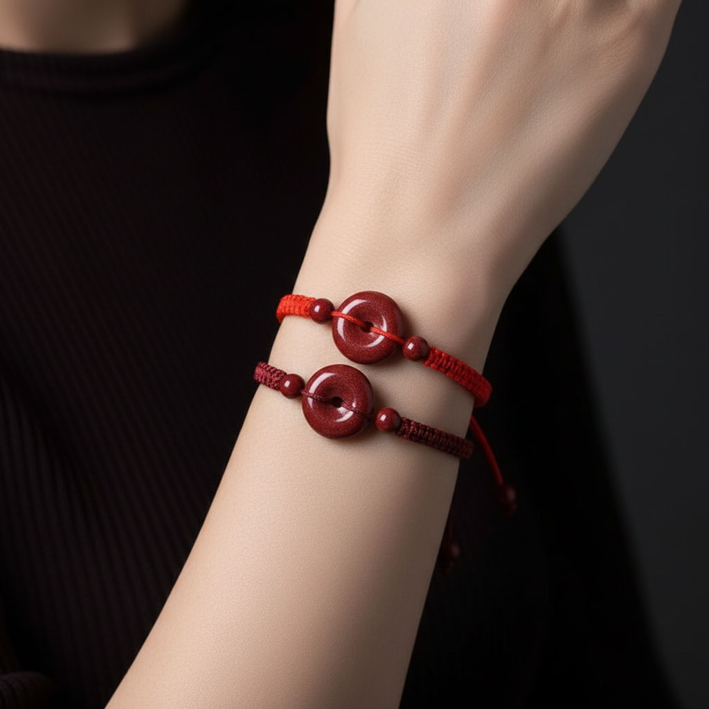 Cinnabar Bracelet Wrist Wearing Shot