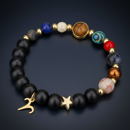 Zodiac Bracelet Blue-Grey Background